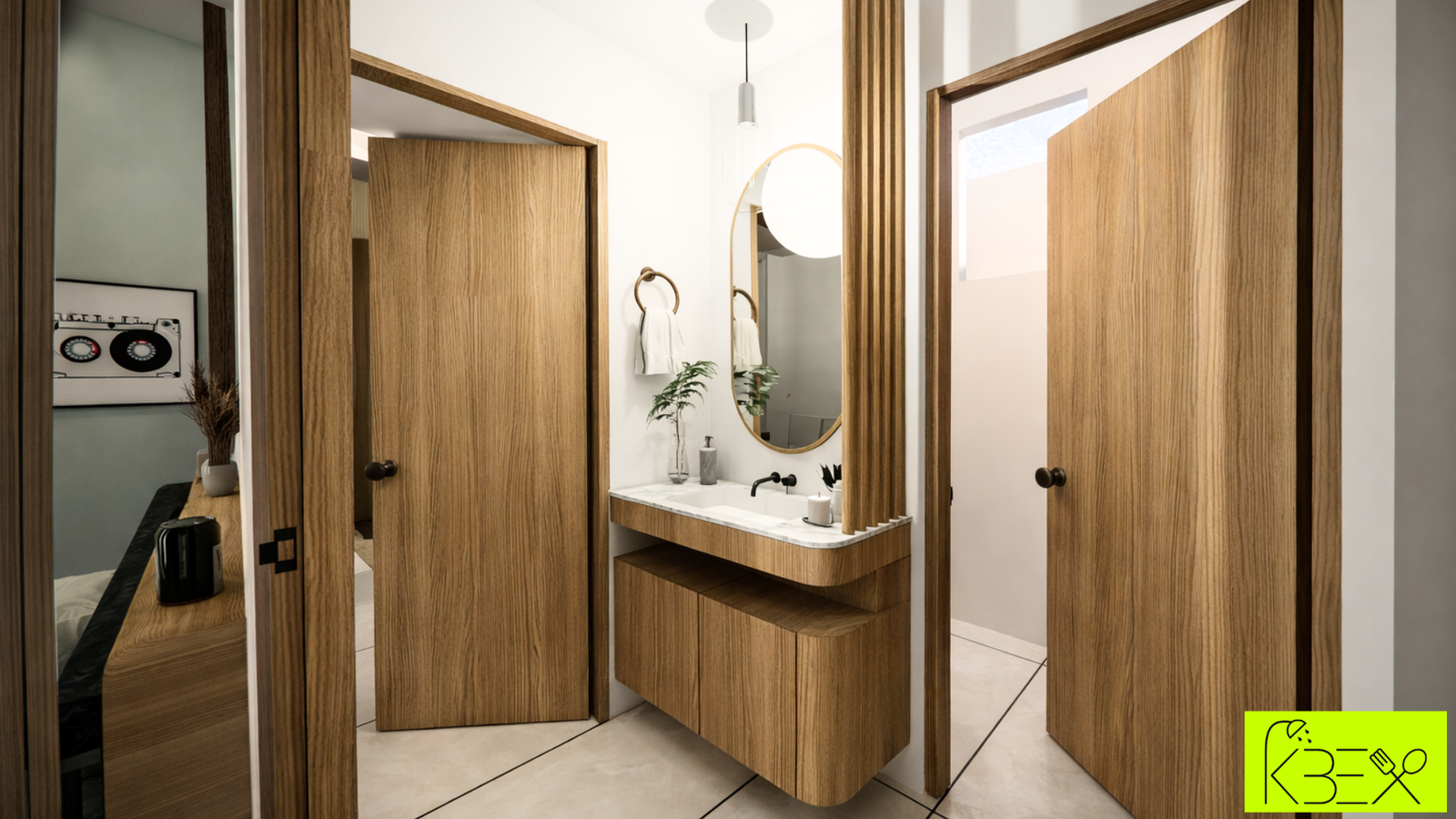 Bathroom dual vanity 3BHK Shilaj KBEX