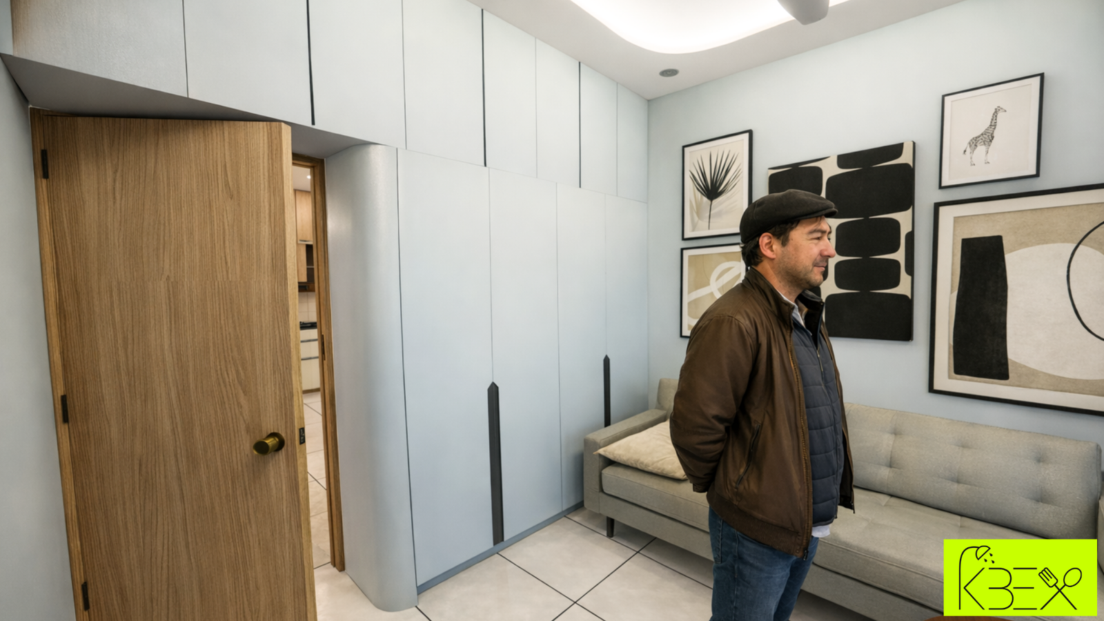 Walk in wardrobe design 3BHK Shilaj KBEX