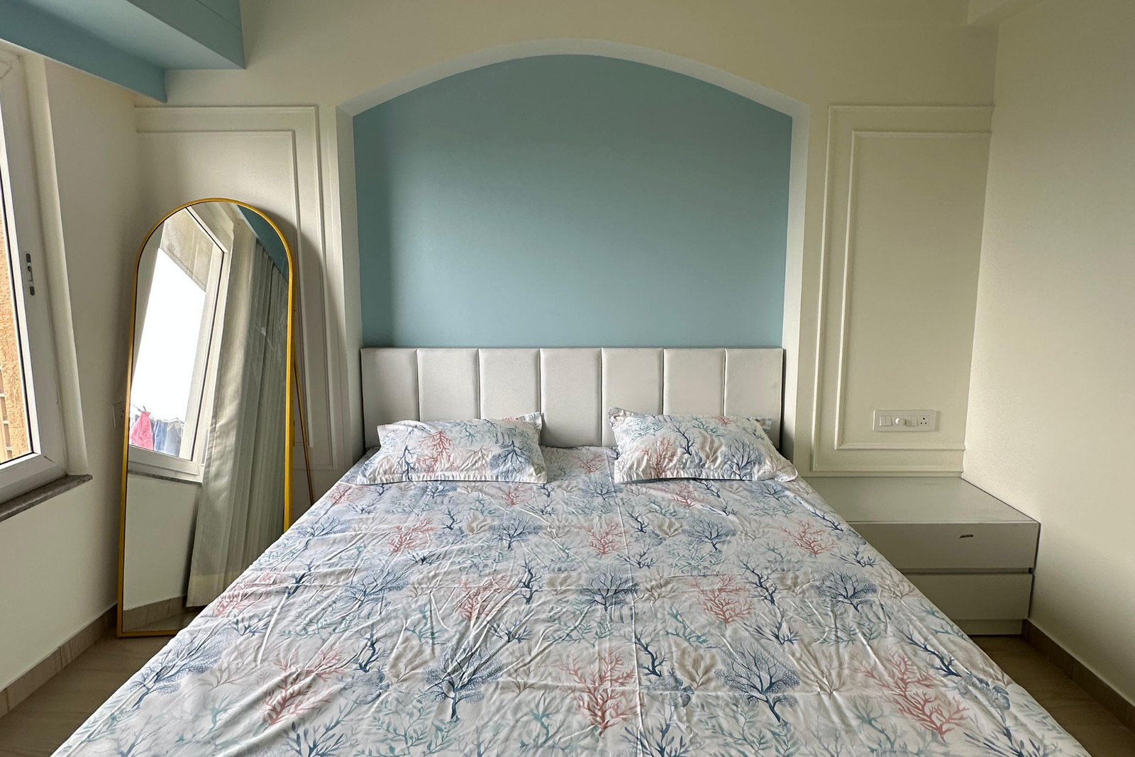 Blue bedroom bed design Shela KBEX